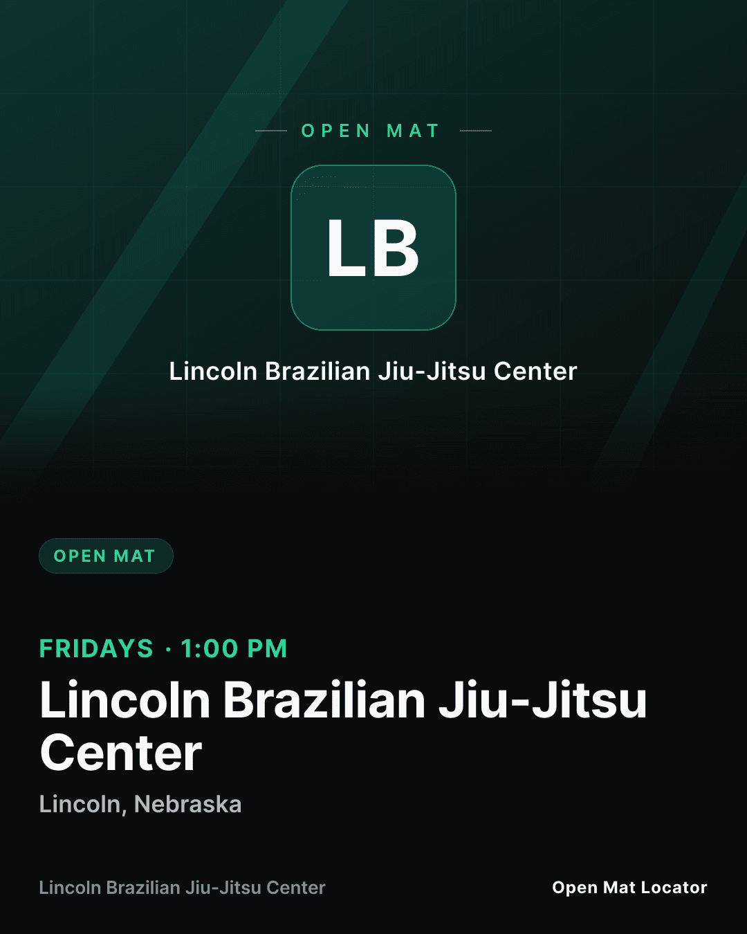 Lincoln Brazilian Jiu-Jitsu Center Open Mat