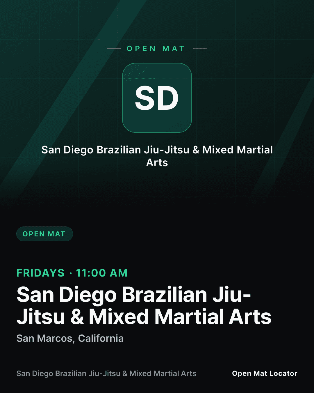 San Diego Brazilian Jiu-Jitsu & Mixed Martial Arts Open Mat