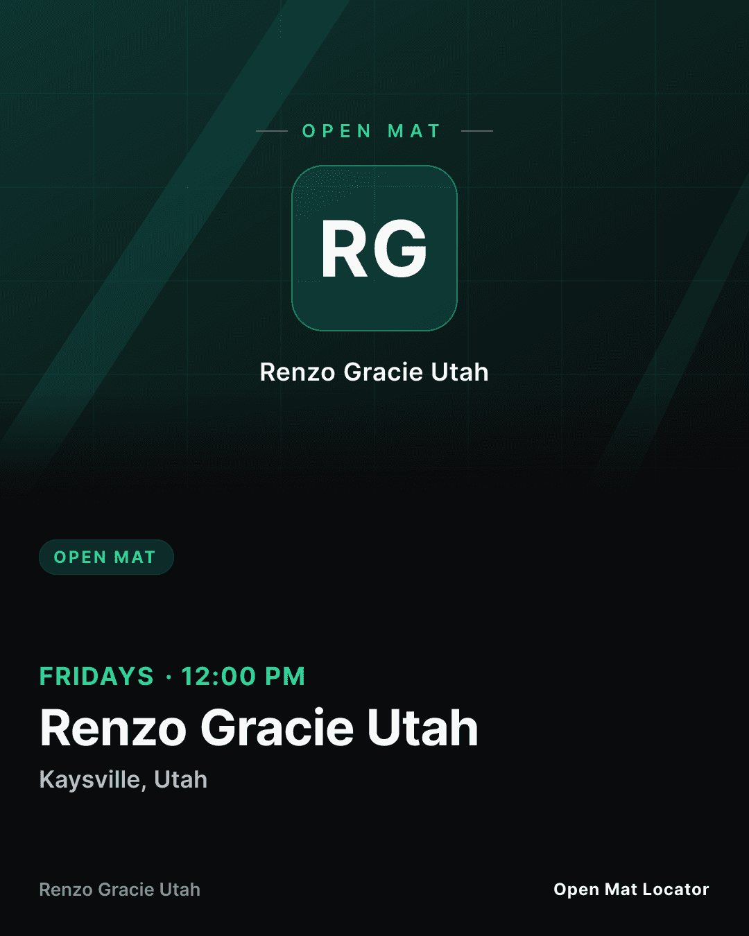 Renzo Gracie Utah Open Mat