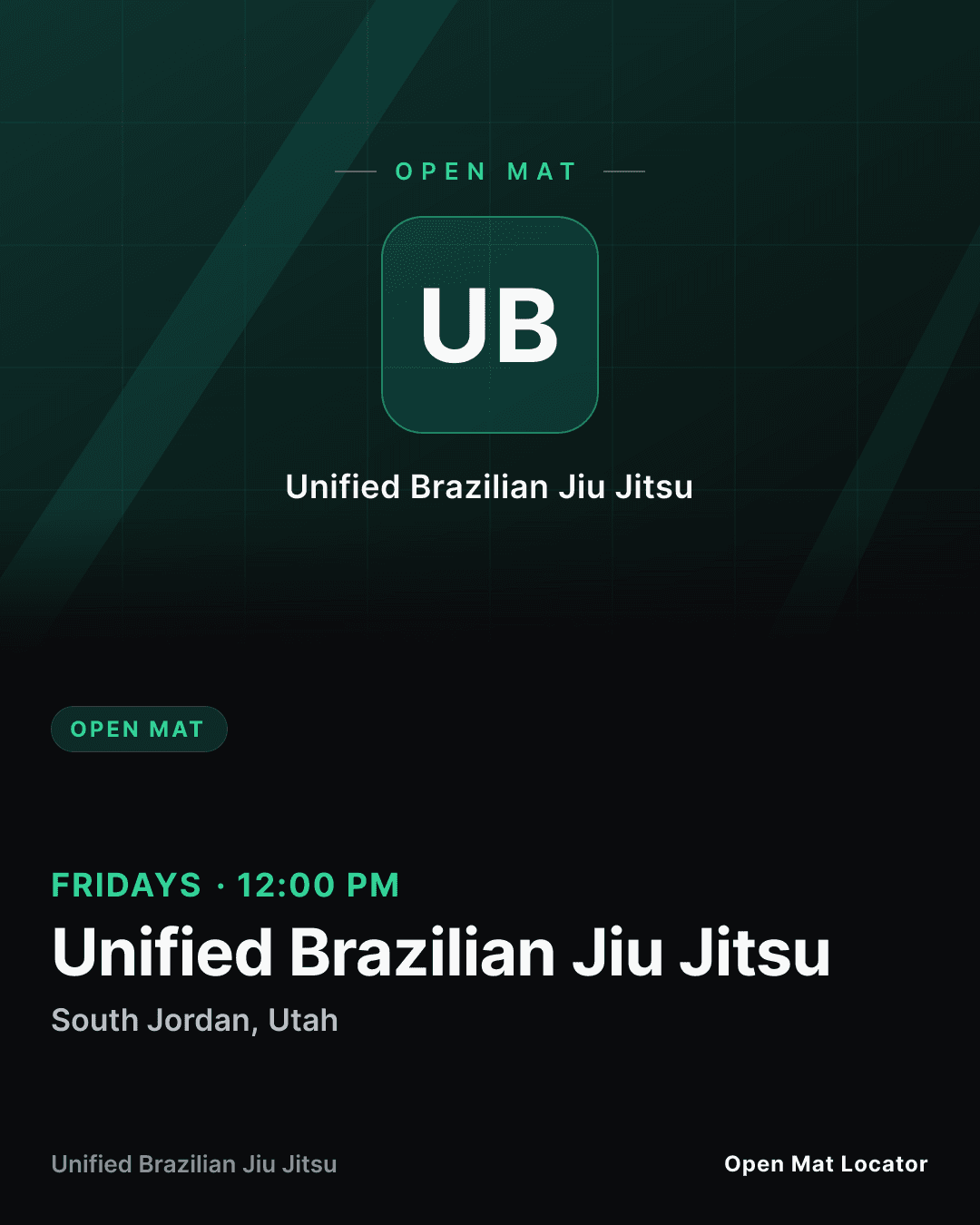 Unified Brazilian Jiu Jitsu Open Mat